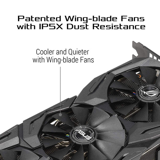 ASUS ROG STRIX GeForce RTX 2060 Advanced Overclocked 6G GDDR6 HDMI DP 1.4 Gaming Graphics Card (ROG-STRIX-RTX-2060-A6G)