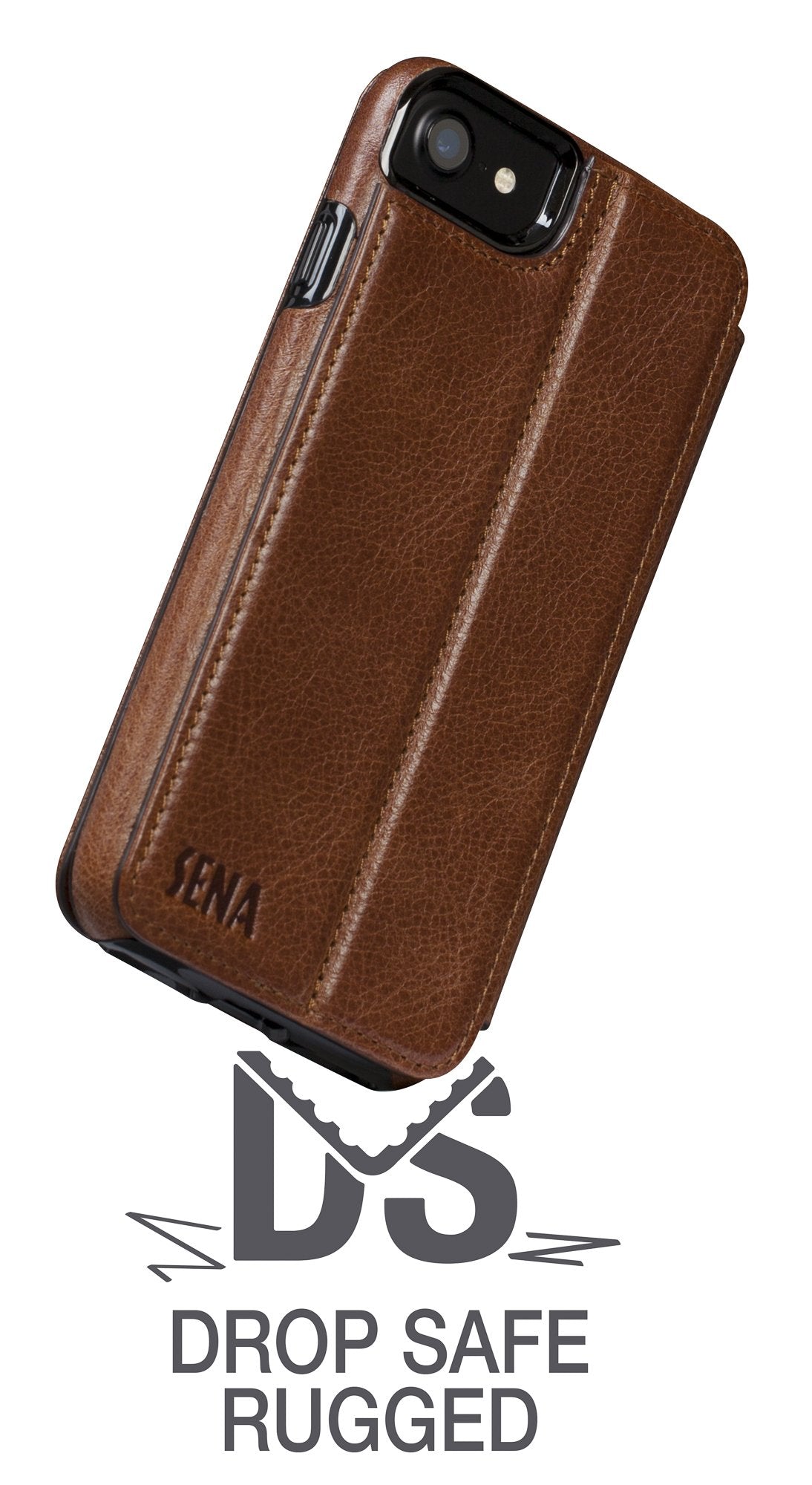 Sena Heritage Walletbook Drop Safe Leather Wallet Book Case  7 8 - Cognac