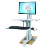 Ergotron WorkFit-S Single LD with Worksurface and Stand, White