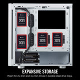 CORSAIR CARBIDE 275R Mid-Tower Gaming Case, Tempered Glass- White (CC-9011133-WW)