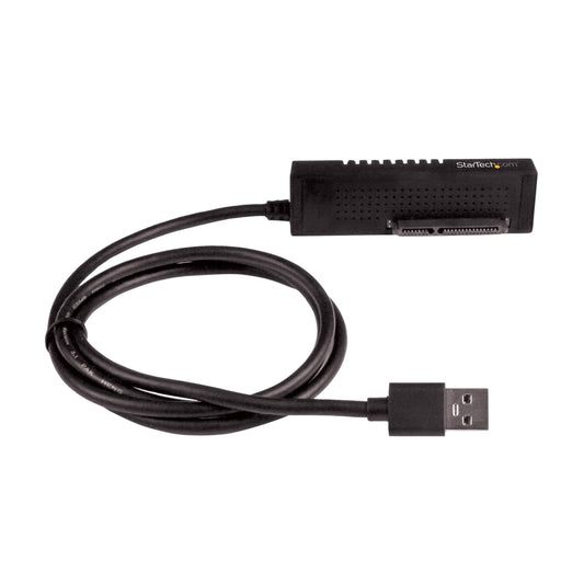 STARTECH USB312SAT3 USB 3.1 (10 Gbps) Adapter Cable for 2.5in and 3.5in SATA SSD/HDD Drives - Supports SATA III - Tool-free Cable-style Adapter, Black