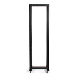 StarTech.com 2POSTRACK 42U 2 Post Open Frame Rack with Casters (Black)
