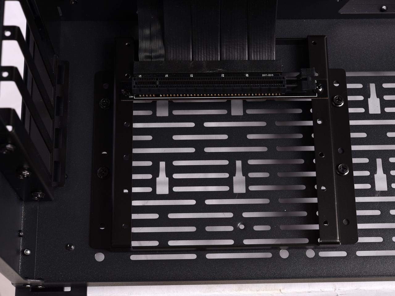 Lian Li O11D-1X, Premium PCI-E x16 3.0 Extender Riser Cable 200mm and Cover Bracket, Black
