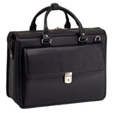 McKlein 15975 USA Gresham 15" Leather Litigator Laptop Briefcase Black