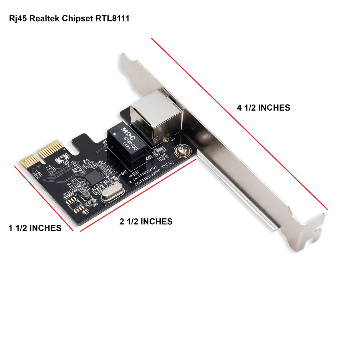 IO Crest SI-PEX24038 1 Port Ethernet PCIe X1 LAN Card Components Other