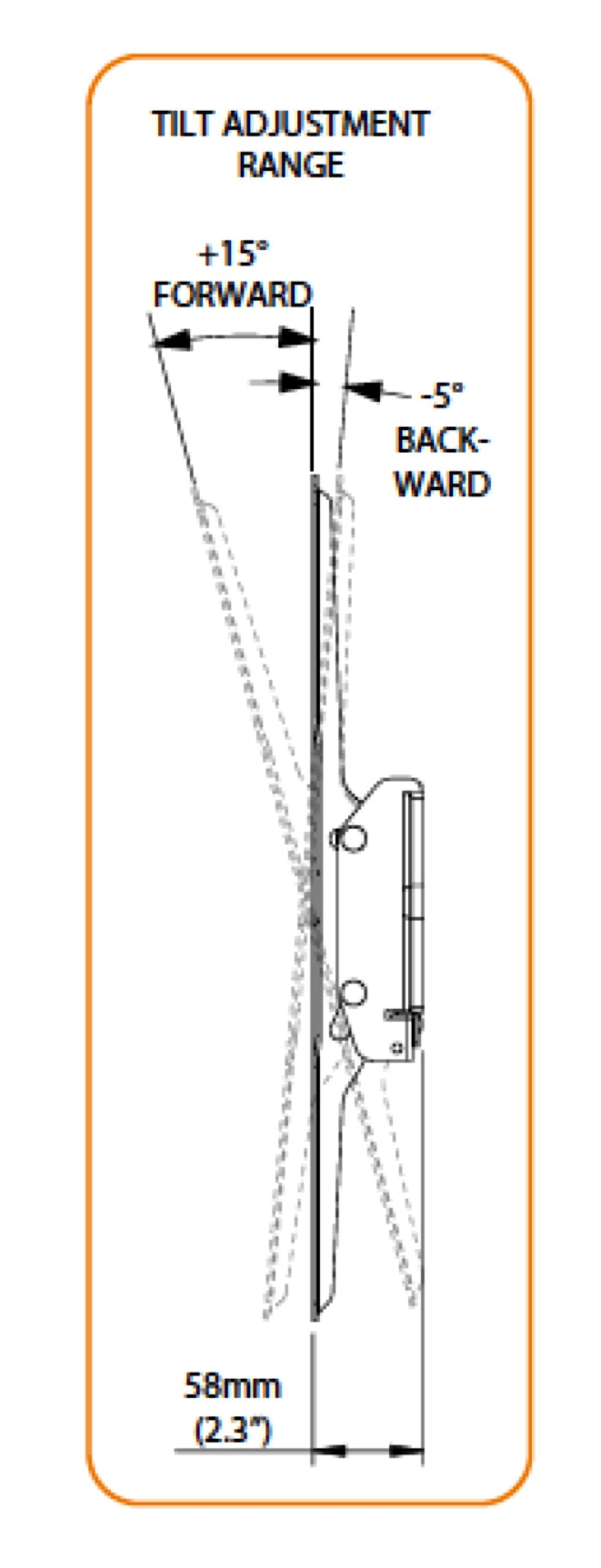 Atdec Telehook TH-3060-UT Tilt Adjustable Slim Wall Mount for Displays from 32-Inch to 60-Inch - Black