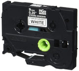 Brother Hges2215 Pack Black on White Hge 9 Mm Tape with Extra Strength Adhesive, 8 M - 5-Pack