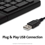 Kensington Pro Fit Ergonomic Wired Keyboard- Black (K75400US)