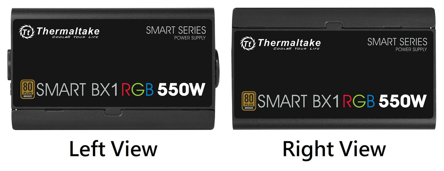 Thermaltake Smart BX1 RGB 80+ Bronze 550W SLI/Crossfire Haswell Ready Continuous Power ATX12V v2.31 / EPS 12V Non-Modular Power Supply 5 Year  PS-SPR-0550NHFABU-1