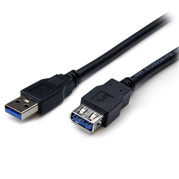 StarTech.com 2m Black SuperSpeed USB 3.0 Extension Cable A to A - Male to Female USB 3.0 Extender Cable - USB 3.0 Extension Cord - 2 meter (USB3SEXT2MBK)