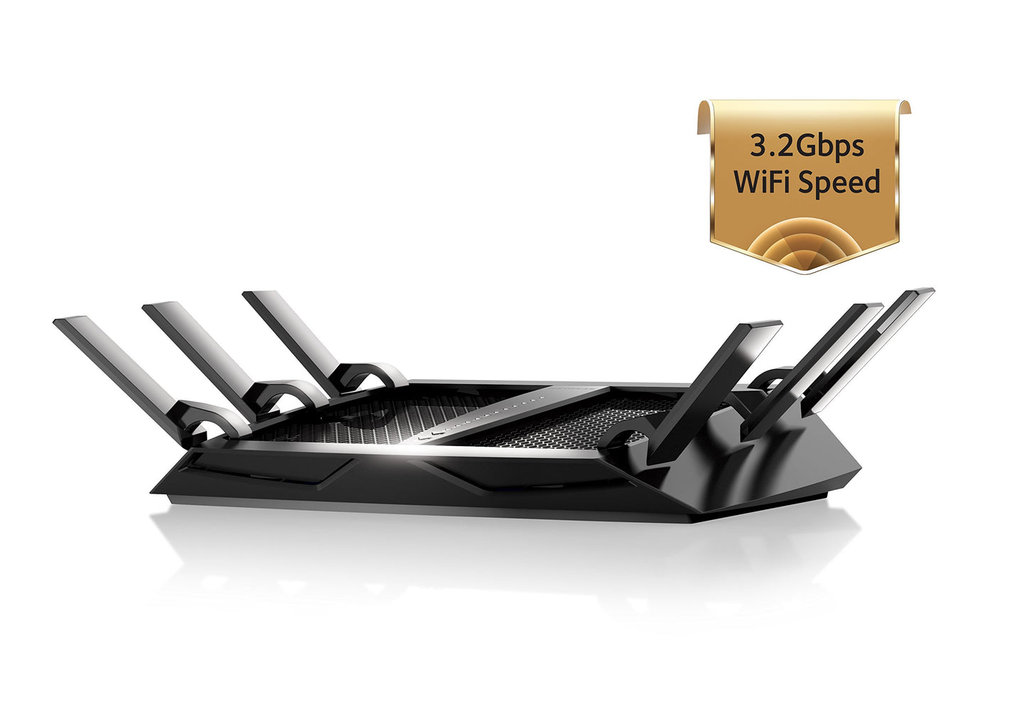 Netgear R8000-100PAS Nighthawk X6 Wireless Router 802.11A/B/G/n/AC Desktop, Black