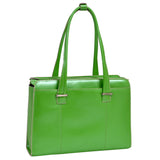McKlein 96541 USA Alexis 14" Leather Ladies' Laptop Briefcase Green