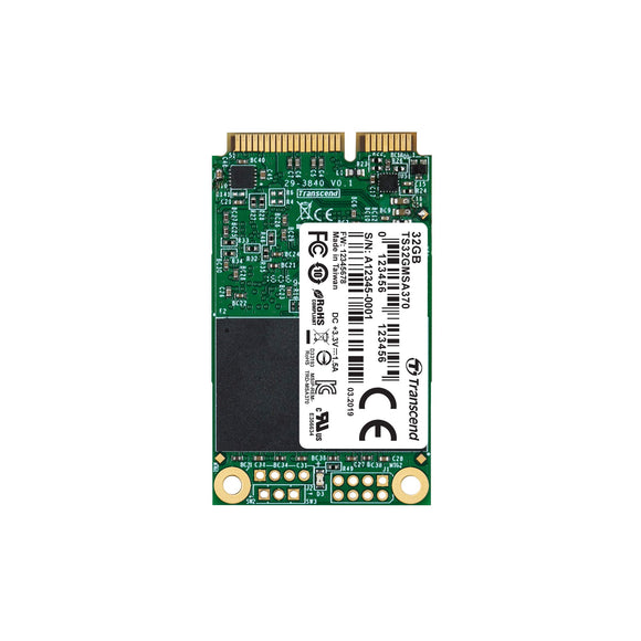 Transcend 32GB SATA III 6Gb/s MSA370 mSATA Solid State Drive (TS32GMSA370)