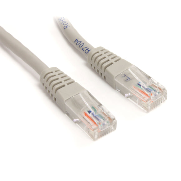 StarTech.com 1 ft. (0.3 m) Cat5e Ethernet Cable - Power Over Ethernet - Molded - Gray - Ethernet Network Cable (M45PATCH1GR)