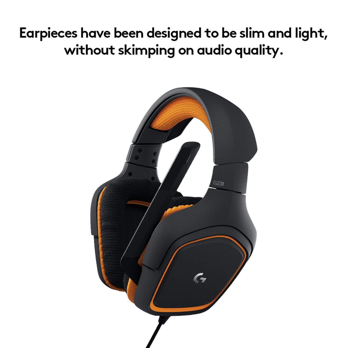 Logitech G231 Prodigy Stereo Gaming Headset with Microphone for Game Consoles, PCs, Tablets, Smartphones (981-000625)