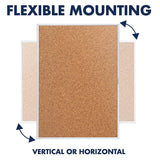 Quartet Cork Board, Bulletin Board, 3' x 2', Corkboard, Aluminum Frame (2303)