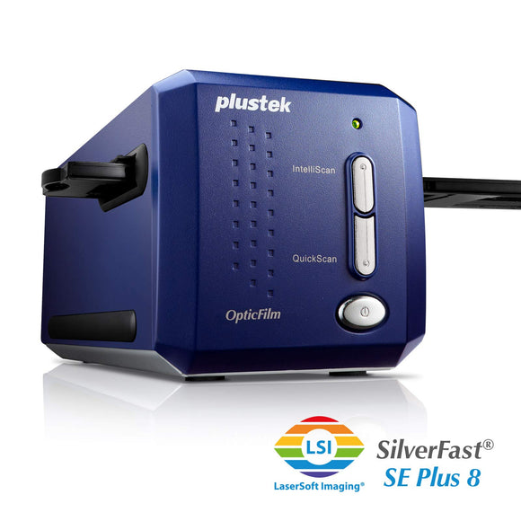Plustek OpticFilm 8100-35mm Negative Film/Slide Scanner with 7200 DPI and 48-bit Output. Bundle Silverfast SE Plus 8.8, Support Mac and Windows