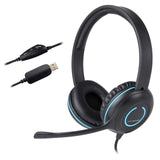 Cyber Acoustics USB Stereo Headset with Headphones and Noise Cancelling Microphone for PCs and Other USB Devices (AC-5008)\