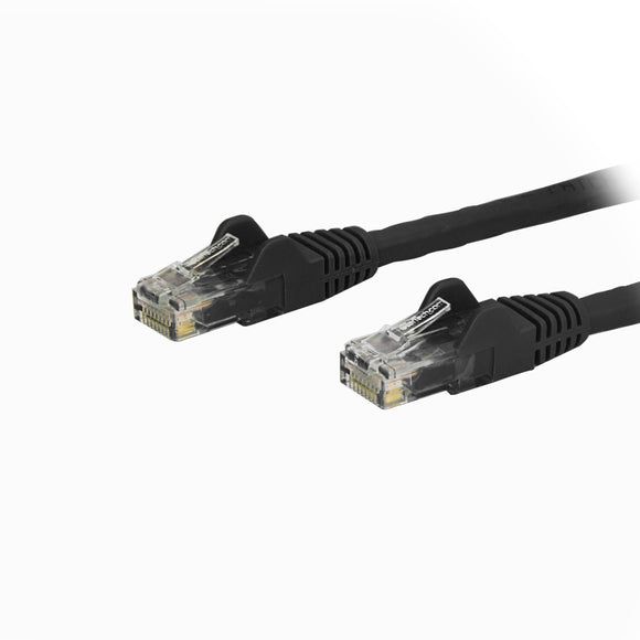 StarTech.com N6PATCH8BK Cat6 Patch 8' Black Ethernet Cable, Snagless RJ45 Cable