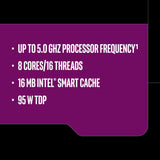 Intel BX80684I99900KF Intel Core i9-9900KF Desktop Processor 8 Cores up to 5.0 GHz Turbo Unlocked Without Processor Graphics LGA1151 300 Series 95W