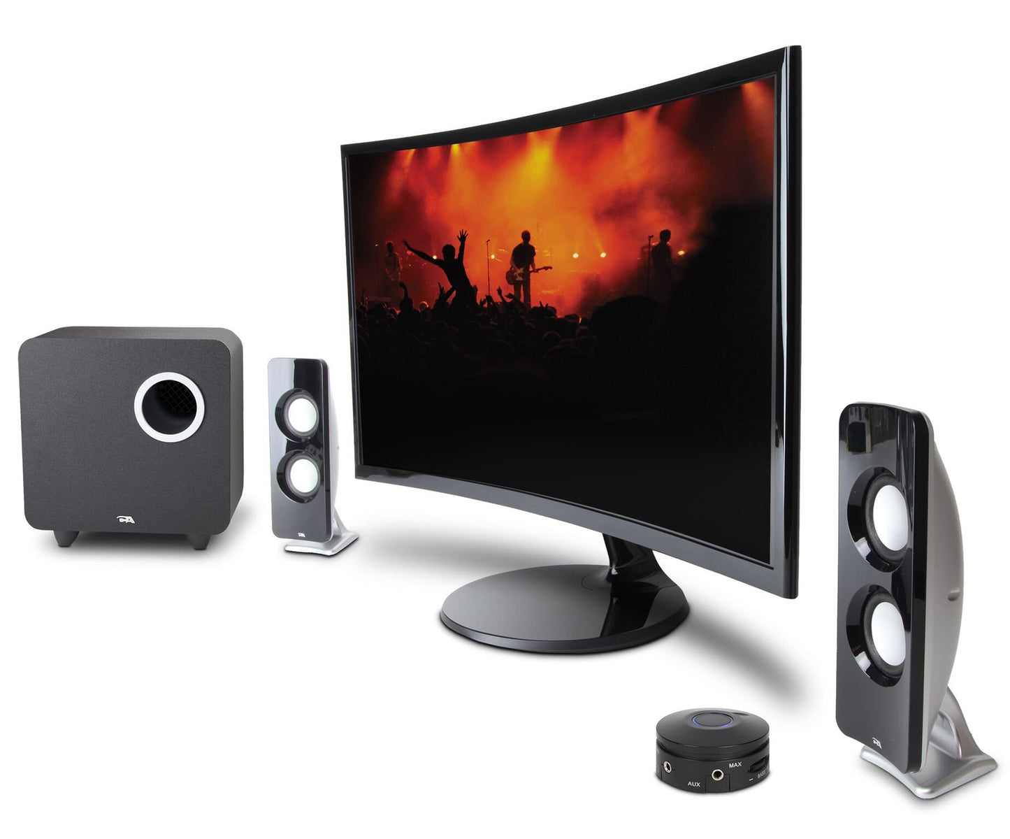 Cyber Acoustics Booming Curve Series Immersion 62W Speaker System with Control Pod (CA-3610)