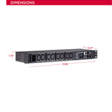 CyberPower PDU81005 Switched Metered-by-Outlet PDU, 100-240V/20A, 8 Outlets, 1U Rackmount