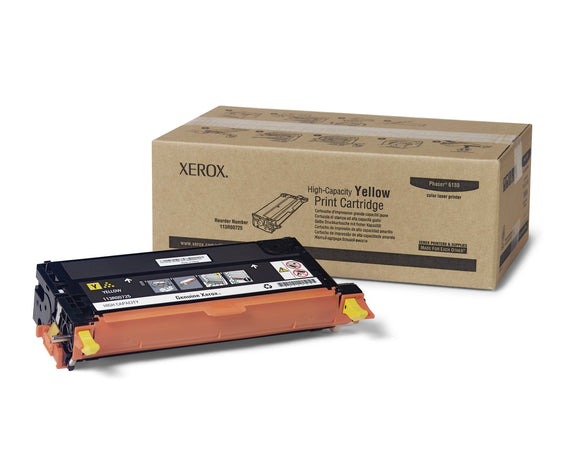Xerox 113R00725 Phaser 6180 Toner Cartridge (Yellow) in Retail Packaging