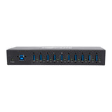 Tripp Lite 10-Port USB 3.0 Hub, Industrial USB Splitter for USB Charging and Data Transfer, 5 Gbps, Iron Housing (U360-010-Ind)