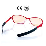 AROZZI Visione VX-500 Computer gaming glasses-Anti-glare, UV and Blue light protection, Eye strain relief, Comfortable gaming, Red