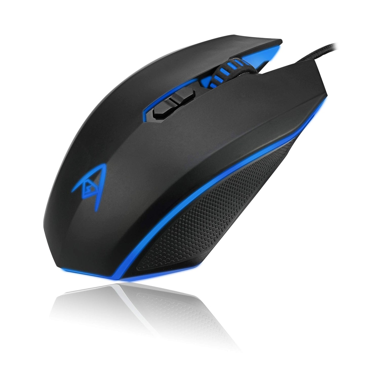 Adesso iMouse X2 Multi Color 7 Button Optical Ergonomic Gaming Mouse with 6 Foot USB Cable Wire and 7 Levels DPI Switch