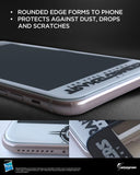 Transformers: Licensed Screen Protector - Black Frame - for iPhone 7 Plus, iPhone 8 Plus, Tempered Glass, 3D Curve Edge Full Screen Coverage, Premium HD Clear 9H Hardness - Swordfish Tech