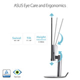 ASUS Designo 27-inch 2K (WQHD) IPS Monitor with Height Adjustable and Build-in Speakers & Subwoofer (MZ27AQL)