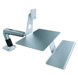 Ergotron 24-422-227 WorkFit-A with Suspended Keyboard, Platinum