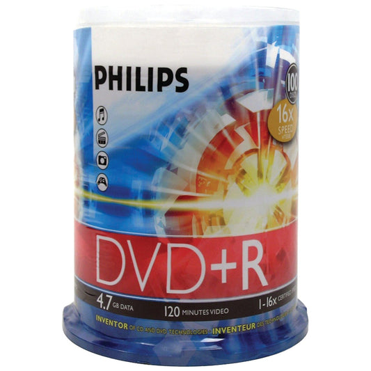 100pk Dvdr 16x 4.7gb 120min Cake Box (vf)