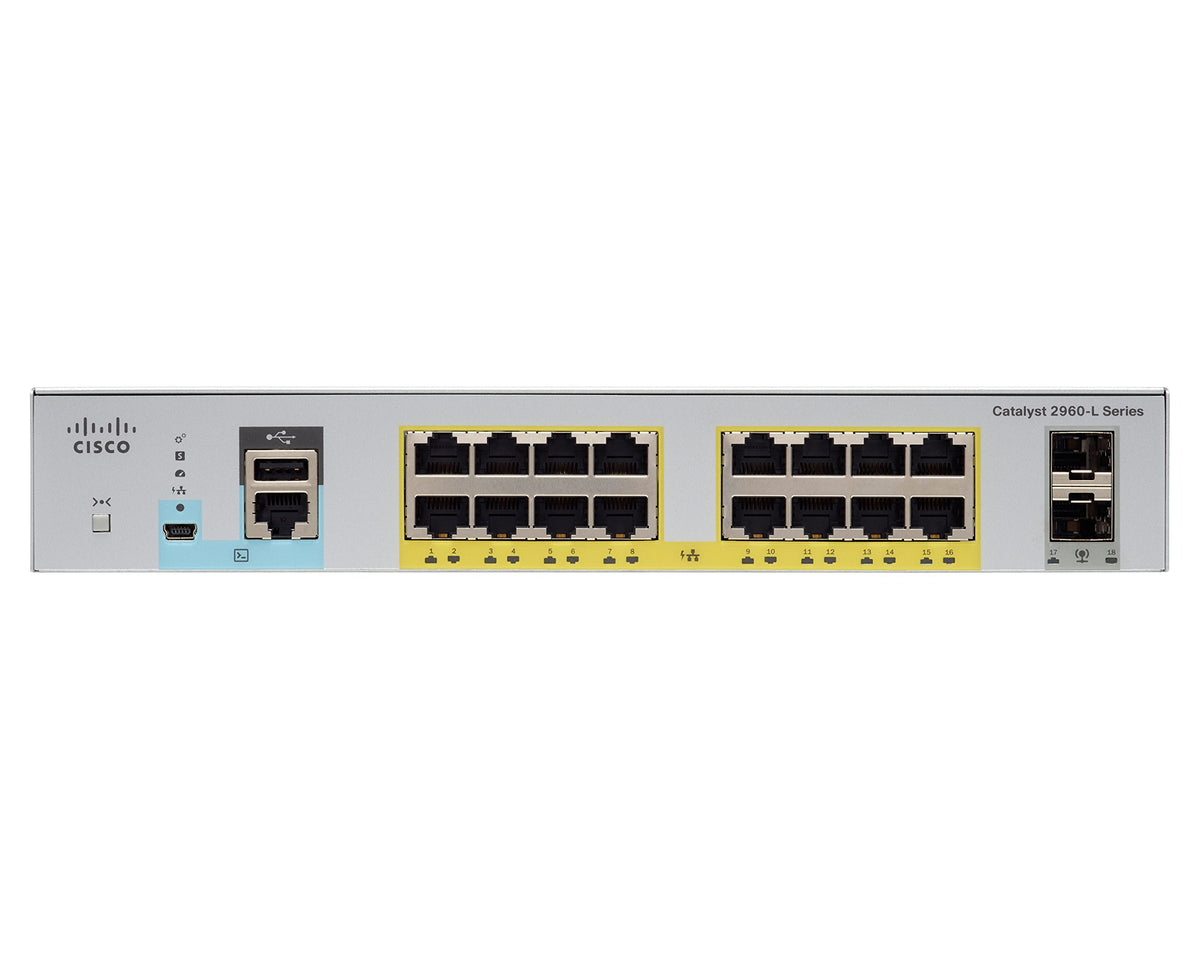 Cisco Systems WS-C2960L-16PS-LL Catalyst 2960l 16 Port Gigepoe