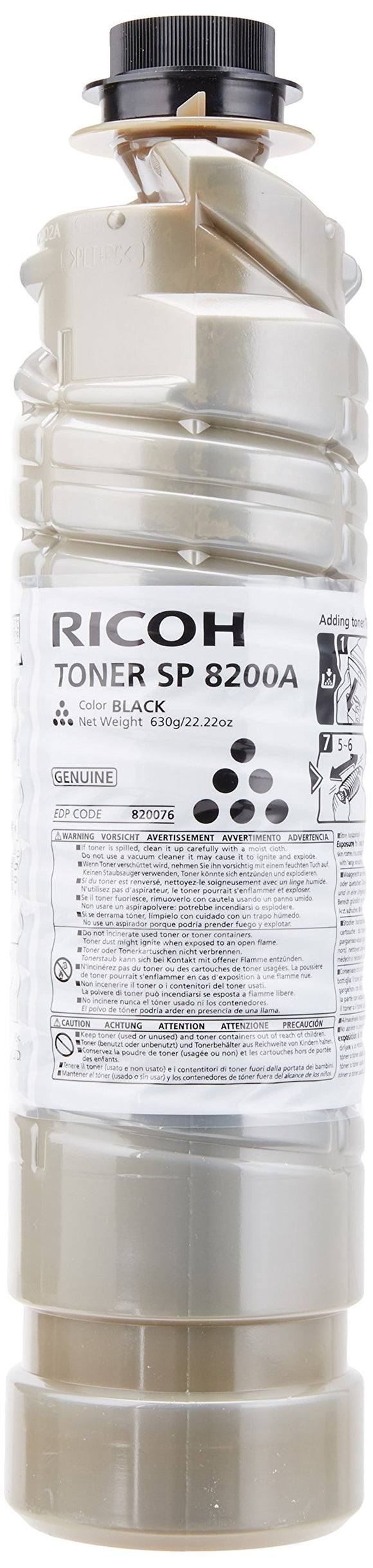 Ricoh Toner for Use in Lp150dn Sp8200dn Mlp150dn Estimated Print Yield 36,000 Pa