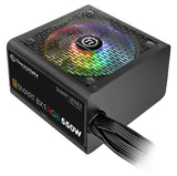 Thermaltake Smart BX1 RGB 80+ Bronze 550W SLI/Crossfire Haswell Ready Continuous Power ATX12V v2.31 / EPS 12V Non-Modular Power Supply 5 Year  PS-SPR-0550NHFABU-1