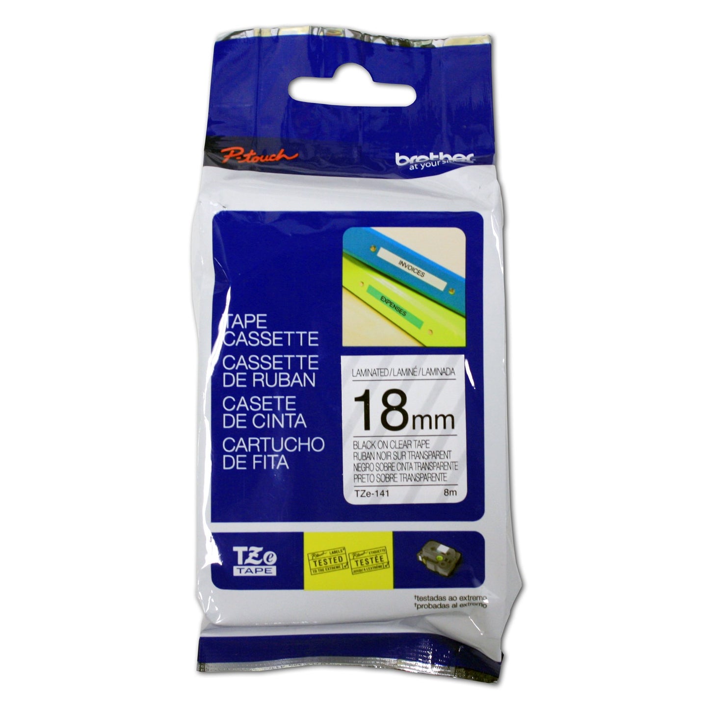 TZE141 Brother TZ Lettering Label Tape TZE141