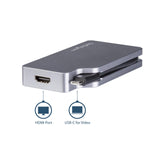 StarTech.com USB C Multiport Video Adapter - Space Gray - USB C to VGA/DVI/HDMI/mDP - 4K USB C Adapter - USB C to HDMI Adapter (CDPVDHDMDP2G)