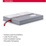 Cyber Power CA RB0670X4A UPS Replacement Battery Cartridge, 6V/7AH