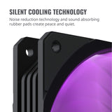 open box Cooler Master MasterFan SF120R RGB 120mm Square Frame Fan w/RGB LEDs, Hybrid Blade Design, Cable Management and PWM Control Fan