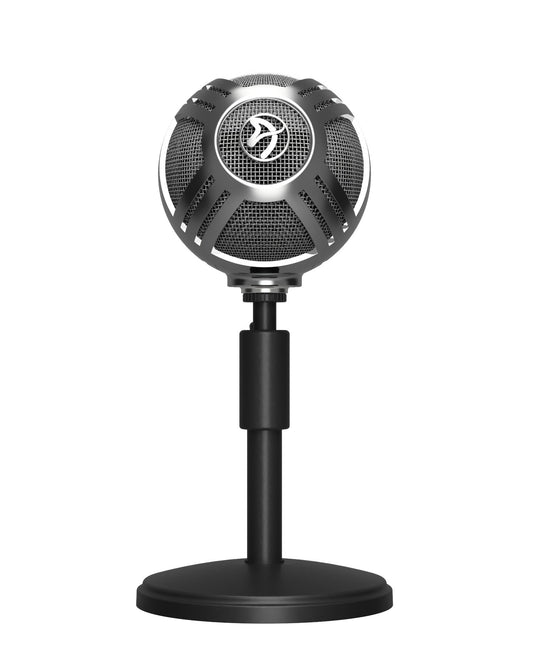 Arozzi Sfera USB Microphone for Gaming & Streaming, Chrome - PC/Mac/Linux