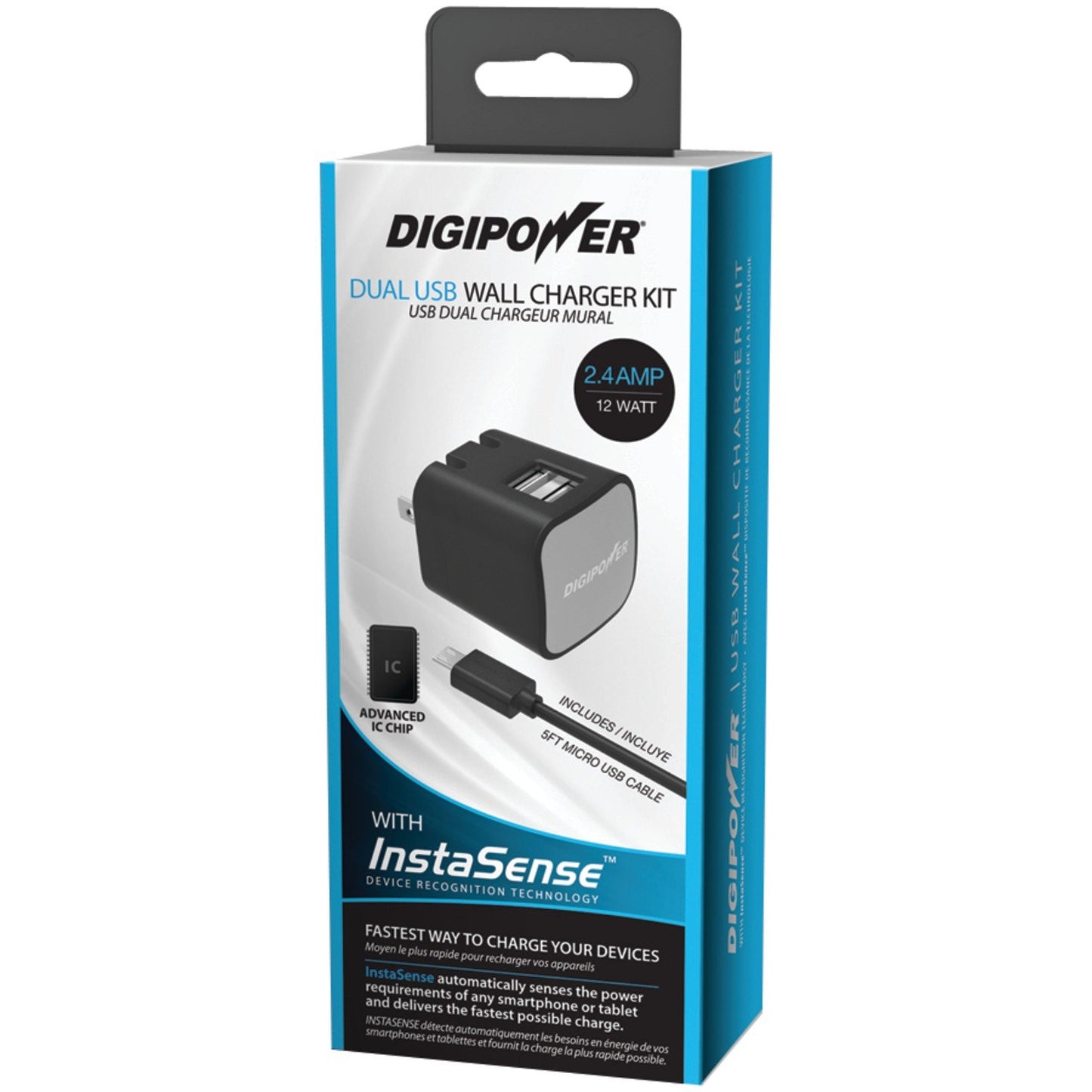 DIGIPOWER Wall Charger for Smartphone/Tablet - Retail Packaging