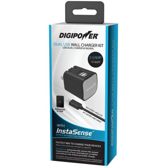 DIGIPOWER Wall Charger for Smartphone/Tablet - Retail Packaging