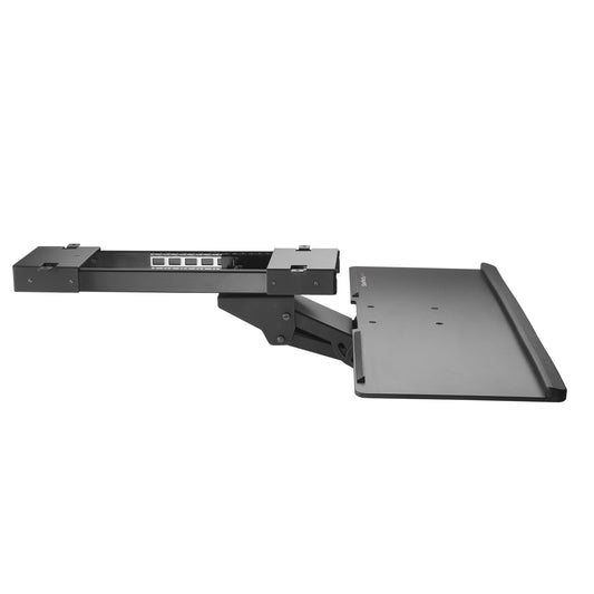 StarTech.com Under Desk Keyboard Tray - 26.4in Wide - Adjustable - Computer Keyboard Stand - Keyboard Shelf - Ergonomic Keyboard Tray (KBTRAYADJ)
