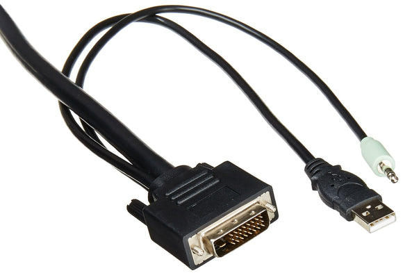 Dvi/USB/AUD Kvm Cable, 6ft