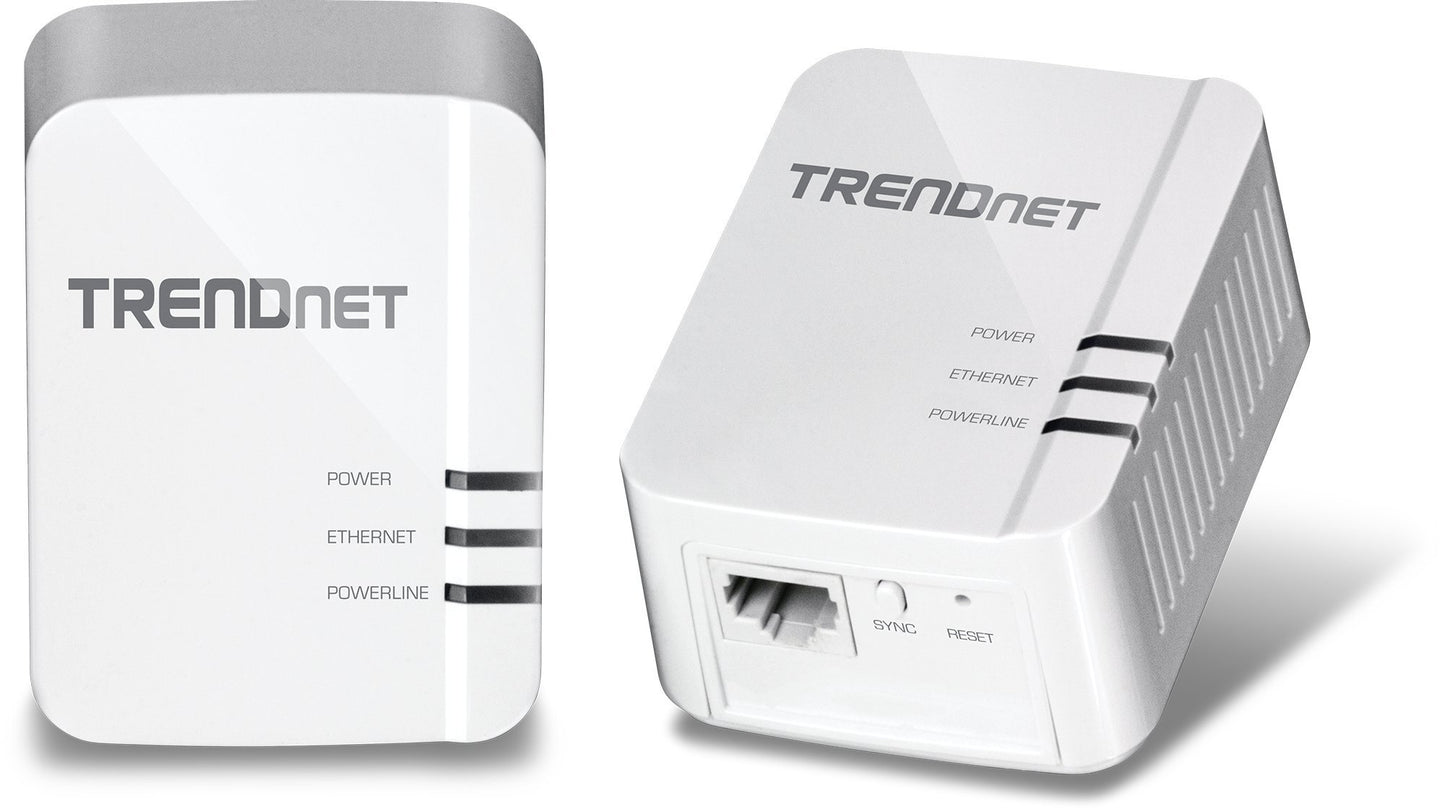 TRENDnet Powerline 1300 AV2 Adapter Kit, Includes 2 x TPL-422E Adapters, IEEE 1905.1 & IEEE 1901, Gigabit Port, Range Up to 300m (984 ft.), TPL-422E2K
