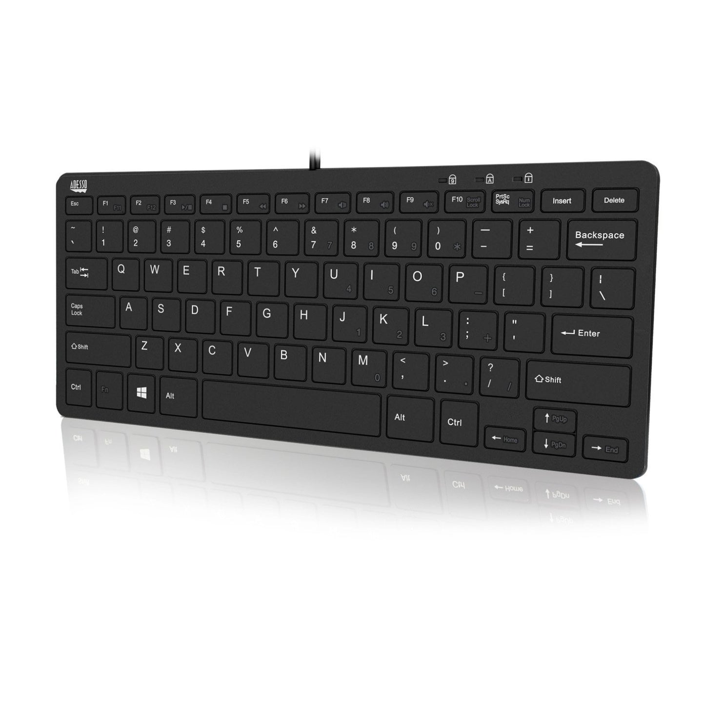 Adesso SlimTouch 510 Mini Keyboard with USB Hubs (AKB-510HB)
