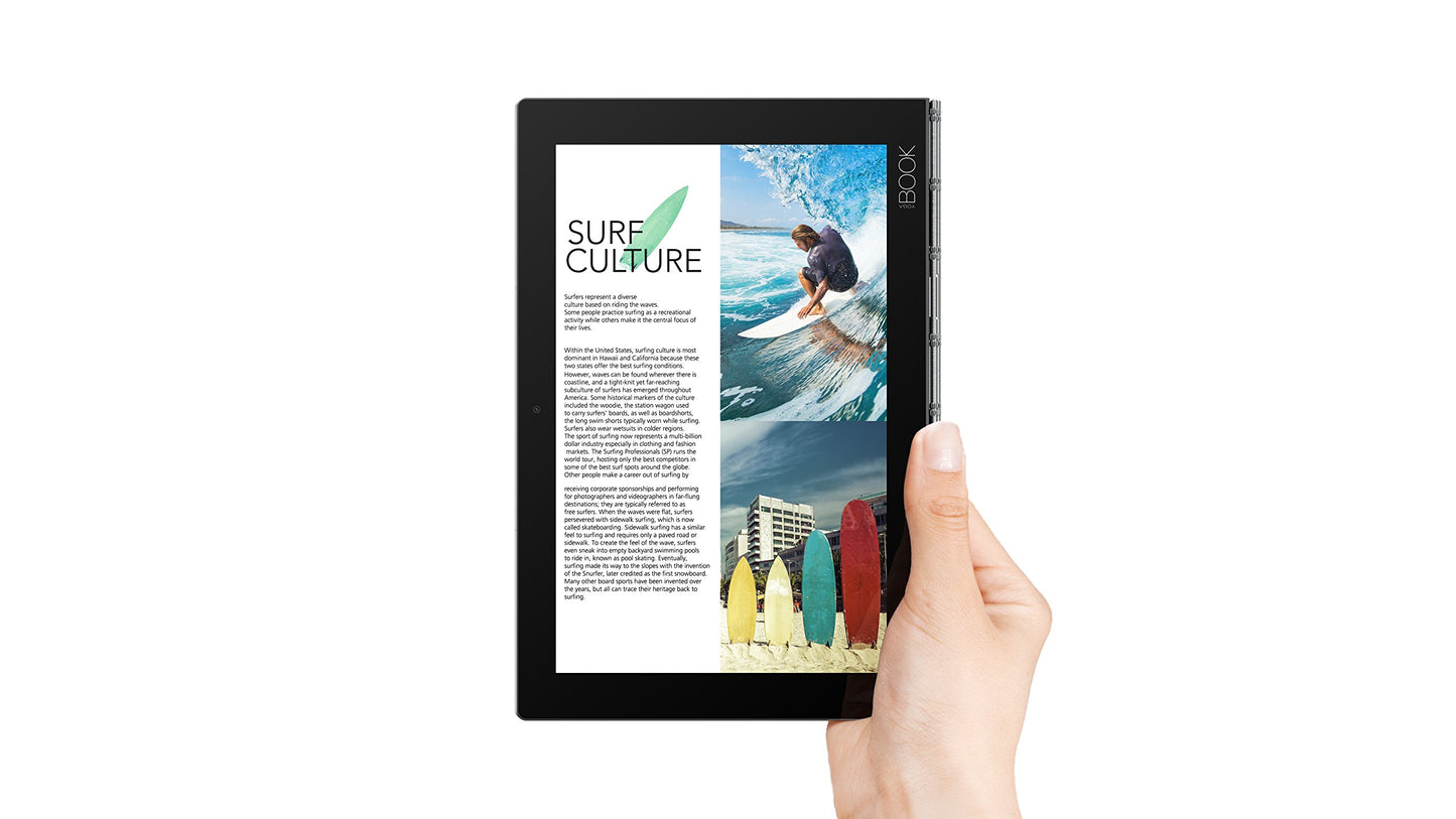 Lenovo Yoga Book - FHD 10.1" Android Tablet - 2 in 1 Tablet (Intel Atom x5-Z8550 Processor, 4GB RAM, 64GB SSD), Gunmetal, ZA0V0035US