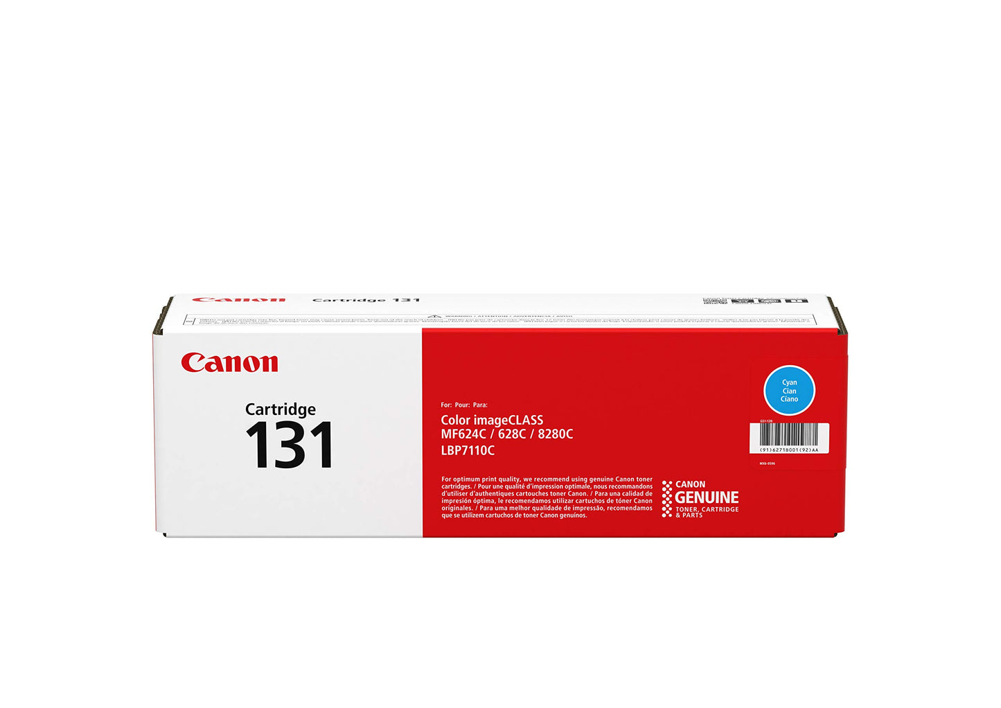 Genuine Canon Toner Cartridge 131, Cyan - 6271B001